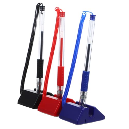 NOLITOY 3 Stück Teiliges Desktop Gel Tinten Stifte mit Sicherem Standfuß Diebstahl Kugelschreiber für Empfang Theke Büro und Hotel Glattes Schreiben Praktische Counter Pen Lösung NOLITOY 3 Stück Teiliges Desktop Gel Tinten Stifte mit Sicherem Standfuß Diebstahl Kugelschreiber für Empfang Theke Büro und Hotel Glattes Schreiben Praktische Counter Pen Lösung von NOLITOY
