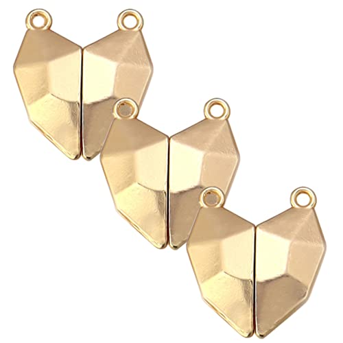 NOLITOY 3 Stück Teiliges Herzförmige Magnetverschlüsse für Schmuck DIY für Armbänder und Reparaturen Langlebige Verbindungselemente mit Feiner Verarbeitung von NOLITOY