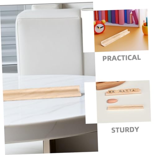 NOLITOY 3 Stück Teiliges Holz Domino tablett Natürliche Holzfarbe Vielseitige Spielsteinehalter für Mahjong Mexican Train und Brettspiele Rustikales Design für Wohnzimmer und Büro von NOLITOY