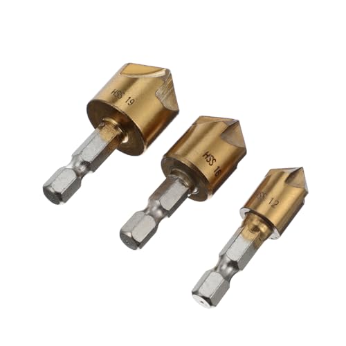 NOLITOY 3 Stück Teiliges Sechskant Stahl Senkbohrer Langlebige Countersink Drill Bits Vielseitig Einsetzbar für Präzises Entgraten und Schnelles Bohren Geeignet für Diverse Marken und NOLITOY 3 Stück Teiliges Sechskant Stahl Senkbohrer Langlebige Countersink Drill Bits Vielseitig Einsetzbar für Präzises Entgraten und Schnelles Bohren Geeignet für Diverse Marken und von NOLITOY