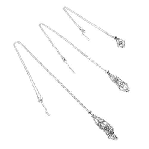 NOLITOY 3 Stück Teiliges Set Kettenanhänger mit Verstellbarer Leerer Kristallsteinhalter im Käfigstil für Diy Schmuck und Kreative Handwerksprojekte NOLITOY 3 Stück Teiliges Set Kettenanhänger mit Verstellbarer Leerer Kristallsteinhalter im Käfigstil für Diy Schmuck und Kreative Handwerksprojekte von NOLITOY