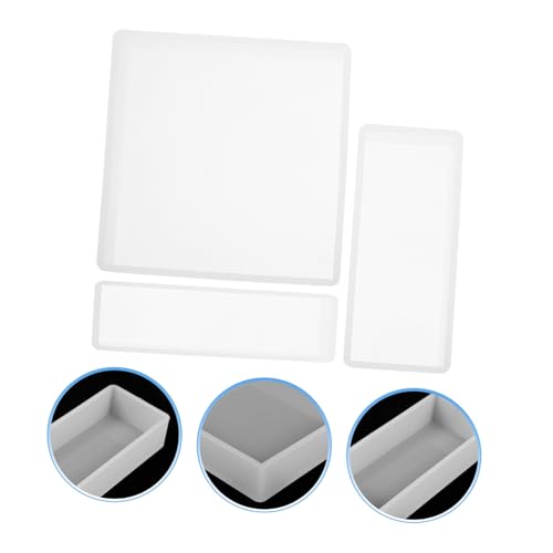 NOLITOY 3 Stück Teiliges Silikon Rechteck Epoxidharz Formen Flexible Gießform für DIY Schmuck und Dekoration Wiederverwendbar Leicht zu Reinigen Geeignet für Tischplatte und Heimdeko NOLITOY 3 Stück Teiliges Silikon Rechteck Epoxidharz Formen Flexible Gießform für DIY Schmuck und Dekoration Wiederverwendbar Leicht zu Reinigen Geeignet für Tischplatte und Heimdeko von NOLITOY
