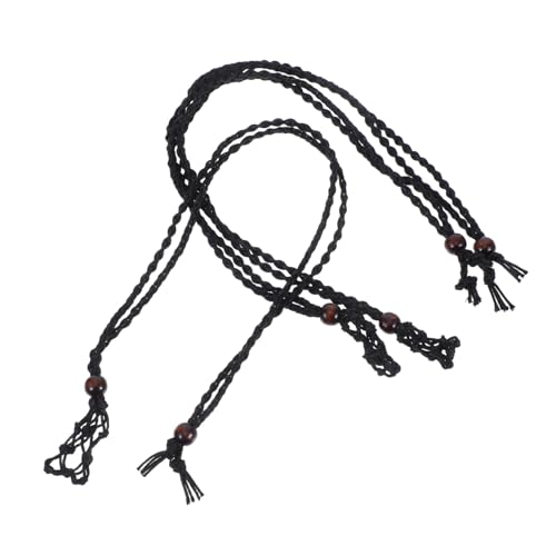 NOLITOY 3 Stück Verstellbare Handgewebte Halskette Schwarzem Netzsteinhalter für DIY anhänger Flexibler Schmuckhalter für Charms für Damen und Kreative Schmuckgestaltung NOLITOY 3 Stück Verstellbare Handgewebte Halskette Schwarzem Netzsteinhalter für DIY anhänger Flexibler Schmuckhalter für Charms für Damen und Kreative Schmuckgestaltung von NOLITOY