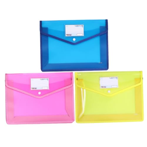 NOLITOY 3 Stück Wasserdichte Dokumentenmappe Teiliges Transparente Organizer mit Druckknopf Vielseitige Aufbewahrungstaschen für Büro Schule und Reisen Leicht und Tragbar Buntes Design NOLITOY 3 Stück Wasserdichte Dokumentenmappe Teiliges Transparente Organizer mit Druckknopf Vielseitige Aufbewahrungstaschen für Büro Schule und Reisen Leicht und Tragbar Buntes Design von NOLITOY