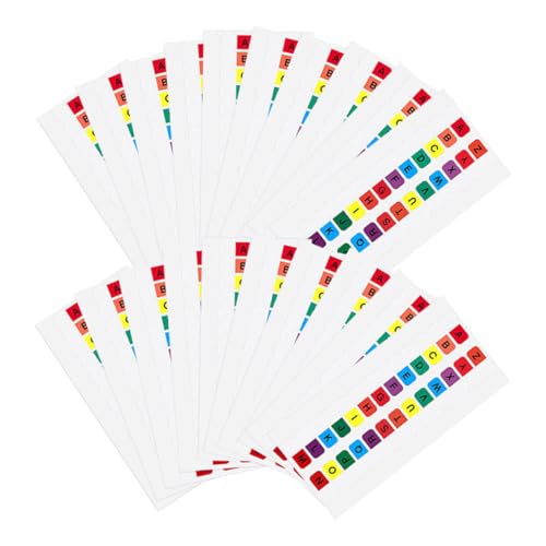 NOLITOY 30 Blatt Bunte Selbstklebende Alphabet Index Tabs Kleine Praktische Heftaufkleber für Schulhefte und Notizbücher zum Beschriften und Organisieren NOLITOY 30 Blatt Bunte Selbstklebende Alphabet Index Tabs Kleine Praktische Heftaufkleber für Schulhefte und Notizbücher zum Beschriften und Organisieren von NOLITOY