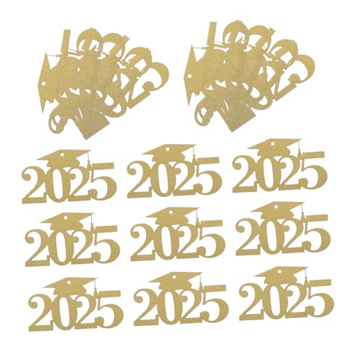 NOLITOY 30 Stück 2025 Stück Papier Dekoration Abschluss Zubehör Diplom Konfetti Etikett Party 2025-Abschlussschilder-Tags Grad Tischzentrum Ausschnitt für die Abschlusskappe Golden NOLITOY 30 Stück 2025 Stück Papier Dekoration Abschluss Zubehör Diplom Konfetti Etikett Party 2025-Abschlussschilder-Tags Grad Tischzentrum Ausschnitt für die Abschlusskappe Golden von NOLITOY