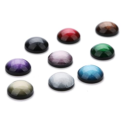 NOLITOY 30 Stück Resin Patch Halbkreis Ohrclips DIY Schmuckzubehör für Frauen Grünes für Kreative Designs und Bastelprojekte von NOLITOY