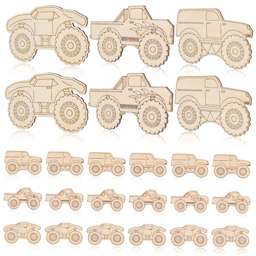 NOLITOY 30 Stück Teiliges Holz Monstertruck Bastelset Unfertige Holzformen zum Bemalen Leichte Robuste Holzornamente für Kindergeburtstag Vielseitige Deko für Zuhause Büro und Feiern NOLITOY 30 Stück Teiliges Holz Monstertruck Bastelset Unfertige Holzformen zum Bemalen Leichte Robuste Holzornamente für Kindergeburtstag Vielseitige Deko für Zuhause Büro und Feiern von NOLITOY