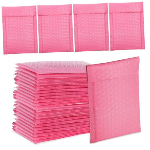 NOLITOY 30 Stück Teiliges Selbstklebende Bubble Mailer Gepolsterte Versandtaschen in Mädchenpink Stoßdämpfende Luftpolstertaschen für Kleinen Geschäftsumfang Vielseitige von NOLITOY