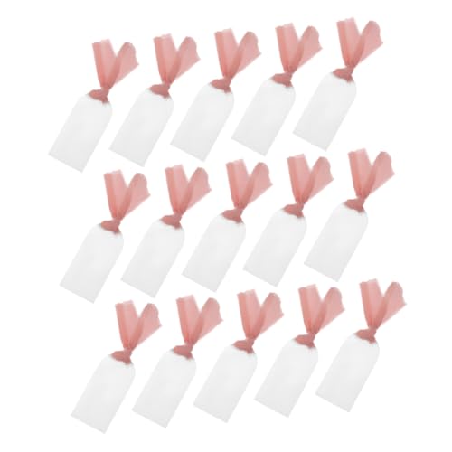 NOLITOY 30 Stück Teiliges Transparentes Schild mit Schleife Stabile Kratzgeschützte Blanko Namensschilder für Hochzeitstische Wiederverwendbare Sitzplatzkarten für Party-reservierungen von NOLITOY