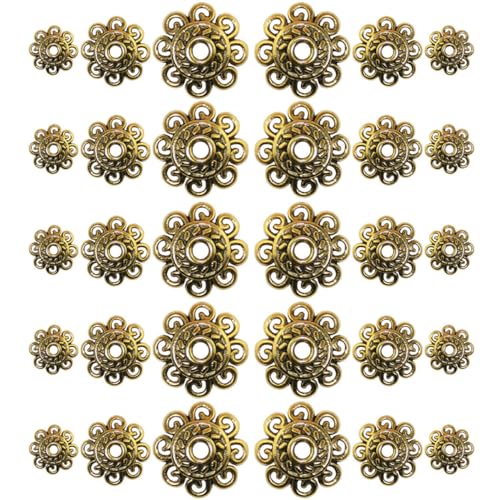 NOLITOY 300 Stück Teiliges Legierung Blumenperlenkappen in Antikgold Schmuckzubehör für DIY Armband Ohrring Basteln Langlebige Rostfreie Perlenabdeckungen für Kreative Schmuckherstellung NOLITOY 300 Stück Teiliges Legierung Blumenperlenkappen in Antikgold Schmuckzubehör für DIY Armband Ohrring Basteln Langlebige Rostfreie Perlenabdeckungen für Kreative Schmuckherstellung von NOLITOY