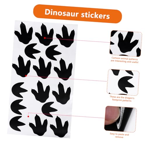 NOLITOY 32 Stück Teiliges DIY Wandtattoo Dinosaurier Fußabdrücke Selbstklebend PVC Wandsticker Kinderzimmer Deko Kreative Wandgestaltung für Glatte Oberflächen Rückstandsfrei von NOLITOY