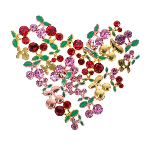 NOLITOY 32 Stück Teiliges Nageldesign Kirschförmige Nail Art Charms und Gold DIY Maniküre Dekorationen für Naturnägel und Falschnägel für Frauen und Partys NOLITOY 32 Stück Teiliges Nageldesign Kirschförmige Nail Art Charms und Gold DIY Maniküre Dekorationen für Naturnägel und Falschnägel für Frauen und Partys von NOLITOY