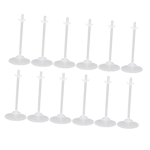 NOLITOY 36 Stück Puppenständer Transparent Display Halter für Figuren Stabile Kunststoffhalterung für Puppen für Regale Tische und Spielzeugpräsentation von NOLITOY