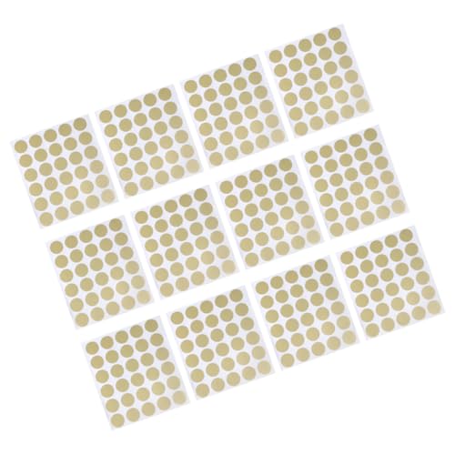 NOLITOY 360 Stück Teiliges Goldene Selbstklebende Runde Scratch off etiketten mit Starker Metallischer Beschichtung für DIY Rubbelkarten für Gewinnspiele Veranstaltungen und Kreative von NOLITOY