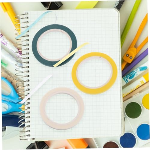 NOLITOY 4 Rollen Buntes DIY Klebeband Papierklebeband Selbstklebend Vielseitig für Scrapbook Basteln Dekoration Geschenkverpackung Einfach Abreißbar ohne Rückstände von NOLITOY