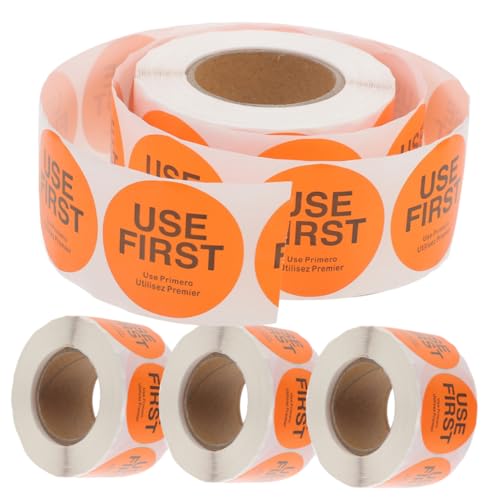 NOLITOY 4 Rollen Selbstklebende Vorratskontroll etiketten Zuerst Verwenden aus Beschichtetem Papier Aufkleber pro Lebensmittelechte Küchenaufkleber für Lebensmittelbeschriftung Ablösbare NOLITOY 4 Rollen Selbstklebende Vorratskontroll etiketten Zuerst Verwenden aus Beschichtetem Papier Aufkleber pro Lebensmittelechte Küchenaufkleber für Lebensmittelbeschriftung Ablösbare von NOLITOY