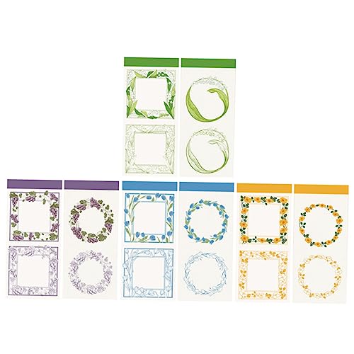 NOLITOY 4 Sätze Vintage Pflanzen Notizpapier Teiliges Dekoratives Scrapbooking Papier für DIY Notizbücher Tagebücher und Kreative Projekte Ästhetische Hintergrundpapiere mit Blumenmustern von NOLITOY