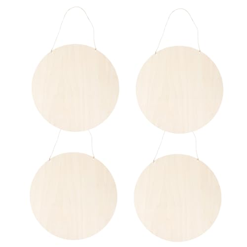 NOLITOY 4 Satz Teiliges Runde Holzscheiben Naturbelassene DIY Holzplatte zum Bemalen Blanko Holzschild zum Basteln und Dekorieren für Kreative Handwerksprojekte und Kinderarbeiten NOLITOY 4 Satz Teiliges Runde Holzscheiben Naturbelassene DIY Holzplatte zum Bemalen Blanko Holzschild zum Basteln und Dekorieren für Kreative Handwerksprojekte und Kinderarbeiten von NOLITOY