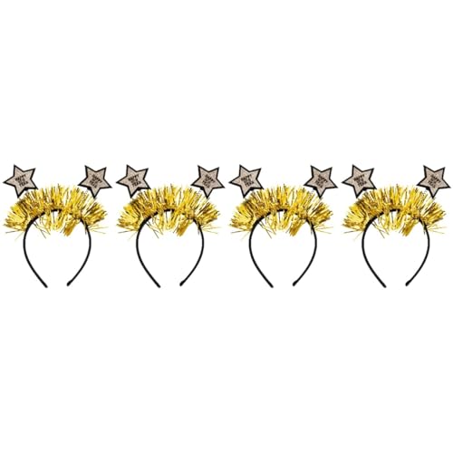 NOLITOY 4 Stück Feiertagsdekorationen 2023 Neujahrs-kopfbedeckungen Neues Jahr Kopf Bopper Neujahr Haarbänder Nachtclub-party Neues Jahr Haarband Vlies Stirnband Kind Pailletten von NOLITOY