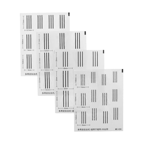 NOLITOY 4 Stück French Nagelsticker Selbstklebende Maniküre Schablonen Mondförmige Nail Art Stencils für Schnelle Einfache DIY Maniküre zu Hause Salon von NOLITOY