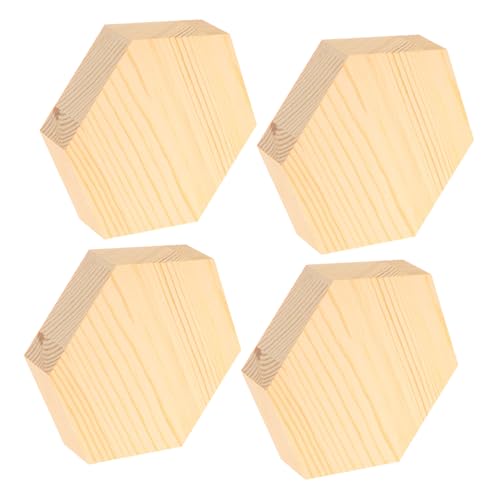NOLITOY 4 Stück Hexagon Holzscheiben Naturbelassenes DIY Holz Dekorationen zum Bemalen Basteln Verzieren mit Glatter Oberfläche und Bruchsicherem Material NOLITOY 4 Stück Hexagon Holzscheiben Naturbelassenes DIY Holz Dekorationen zum Bemalen Basteln Verzieren mit Glatter Oberfläche und Bruchsicherem Material von NOLITOY