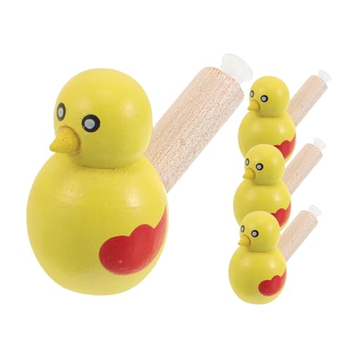 NOLITOY 4 Stück Holzpfeife: Cartoon-vogelpfeife, Tierförmiges Musikinstrument, Requisiten Für Frühes Lernen, Partygeschenke Für Mädchen Und Jungen, Gelb NOLITOY 4 Stück Holzpfeife: Cartoon-vogelpfeife, Tierförmiges Musikinstrument, Requisiten Für Frühes Lernen, Partygeschenke Für Mädchen Und Jungen, Gelb von NOLITOY