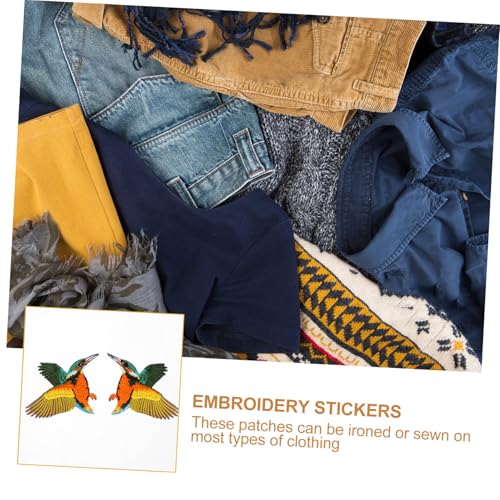 NOLITOY 4 Stück Hummelform Bügelbare Stickerei Aufnäher DIY Applikationen zum Reparieren und Verzieren von Kleidung Taschen Hüten Bügelflicken für Jacken und Jeans Langlebig und von NOLITOY