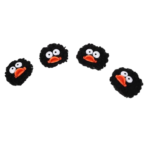 NOLITOY 4 Stück Kreative DIY Pompons mit Cartoon motiven Flauschige Handarbeitsbälle zum Basteln von Kleidung Schuhen Schmuck und Accessoires Vielseitige Bastelmaterialien für Handwerker von NOLITOY