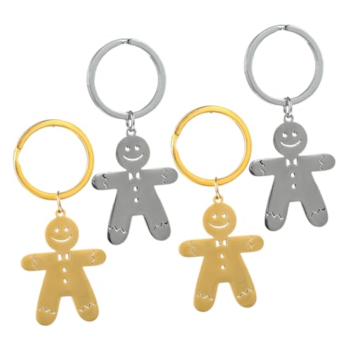 NOLITOY 4 Stück Lebkuchenmann Schlüsselanhänger Weihnachts Lebkuchen Charme Weihnachts Partygeschenk Weihnachts Schlüsselringe Lebkuchenmann Figur Lebkuchen Taschenanhänger NOLITOY 4 Stück Lebkuchenmann Schlüsselanhänger Weihnachts Lebkuchen Charme Weihnachts Partygeschenk Weihnachts Schlüsselringe Lebkuchenmann Figur Lebkuchen Taschenanhänger von NOLITOY