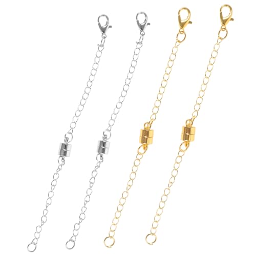 NOLITOY 4 Stück Magnetverschluss Kettenverlängerung für DIY Schmuck Gold und und Vielseitig für und Armbänder Schmuckzubehör für Kreative Bastelprojekte NOLITOY 4 Stück Magnetverschluss Kettenverlängerung für DIY Schmuck Gold und und Vielseitig für und Armbänder Schmuckzubehör für Kreative Bastelprojekte von NOLITOY