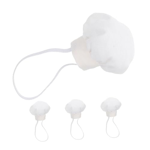 NOLITOY 4 Stück Miniatur Weiße Chefkochmützen für Puppen Kleine Kochmützen aus Stoff mit Elastischem Band Stabile Puppenhüte für Doll Kopfbedeckung für Puppenhaus Bastelprojekte Partydeko NOLITOY 4 Stück Miniatur Weiße Chefkochmützen für Puppen Kleine Kochmützen aus Stoff mit Elastischem Band Stabile Puppenhüte für Doll Kopfbedeckung für Puppenhaus Bastelprojekte Partydeko von NOLITOY