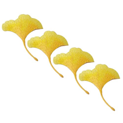 NOLITOY 4 Stück Teiliges Ginkgo Stickerei DIY Bügelflicken für Kleidung Hüte Taschen Flexible Textilreparatur Applikationen Langlebig und Angenehm im Griff NOLITOY 4 Stück Teiliges Ginkgo Stickerei DIY Bügelflicken für Kleidung Hüte Taschen Flexible Textilreparatur Applikationen Langlebig und Angenehm im Griff von NOLITOY