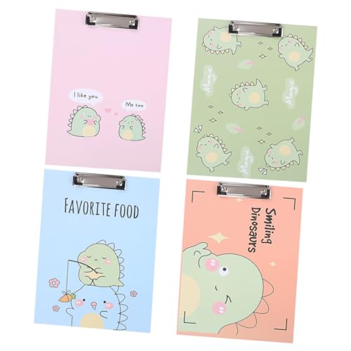 NOLITOY 4 Stück Teiliges Klemmbrett mit Cartoon motiv Multifunktionale Schreibunterlage und Papierhalter Stabile Profile Clipboards in Blau Grün und Orange Leicht und Robust für Schule NOLITOY 4 Stück Teiliges Klemmbrett mit Cartoon motiv Multifunktionale Schreibunterlage und Papierhalter Stabile Profile Clipboards in Blau Grün und Orange Leicht und Robust für Schule von NOLITOY