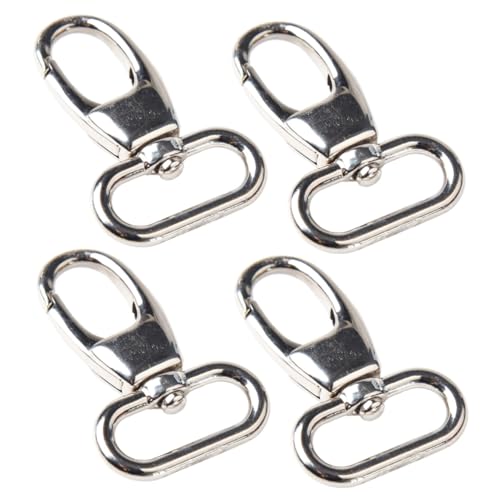 NOLITOY 4 Stück Teiliges Metall Snap Shackles mit Drehgelenk Rostfreie Schnellverschluss Karabinerhaken für Taschengurt Schulterriemen und Schlüsselanhänger Langlebig und Rutsch von NOLITOY