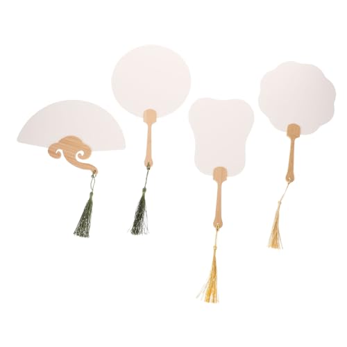 NOLITOY 4 Stück Teiliges Papier Handfächer zum Bemalen Kleine DIY Faltfächer aus Weißem Papier und Verschiedene Mini Formen für Kreative Gestaltung und Dekoration für und Zuhause NOLITOY 4 Stück Teiliges Papier Handfächer zum Bemalen Kleine DIY Faltfächer aus Weißem Papier und Verschiedene Mini Formen für Kreative Gestaltung und Dekoration für und Zuhause von NOLITOY