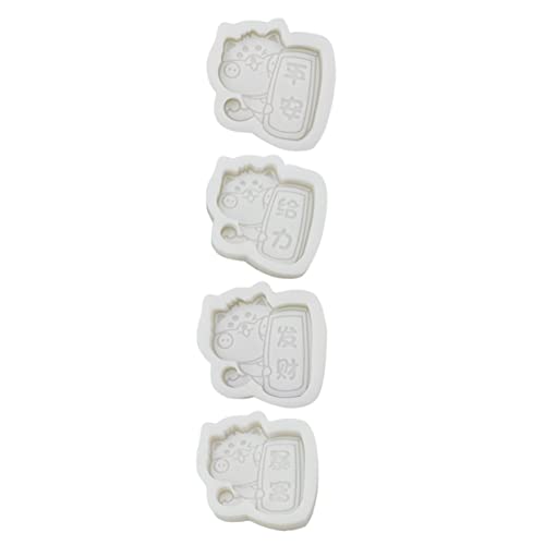 NOLITOY 4 Stück Teiliges Silikon Backform in Hundeform Kreative DIY Epoxidharz Gießform Langlebig Umweltfreundlich für Kuchen Kerzen und Bastelprojekte von NOLITOY