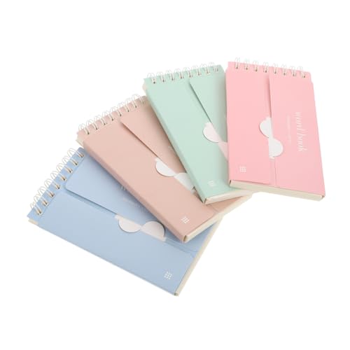 NOLITOY 4 Stück Teiliges Spiral Notizbuch Praktische Tragbare Memo Pads in Farben Hochwertiges für Vokabeln Notizen DIY Karten Handliche Taschennotizblöcke NOLITOY 4 Stück Teiliges Spiral Notizbuch Praktische Tragbare Memo Pads in Farben Hochwertiges für Vokabeln Notizen DIY Karten Handliche Taschennotizblöcke von NOLITOY