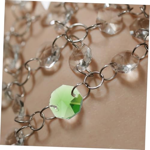 NOLITOY 40 Stück Bunte Glasperlen mit Doppeltem Loch Facettierte Octagon Perlen für Schmuckherstellung DIY Bastelperlen für Halsketten Armbänder Vielseitige Spacer Charms in Grasgrün von NOLITOY