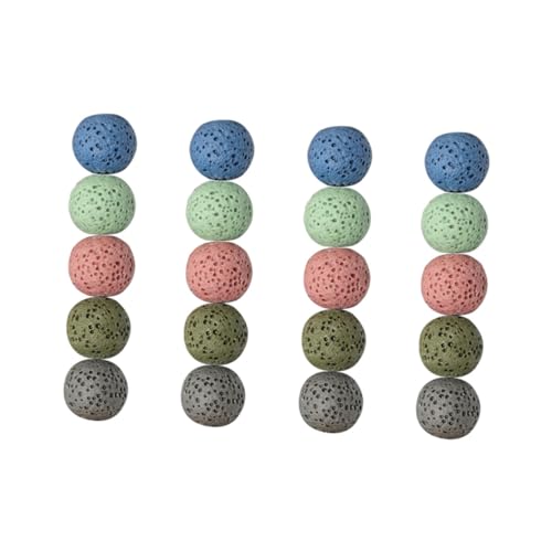 NOLITOY 40 Stück Bunte Vulkanische Lava Perlen Glatt Multifunktionale DIY Spacer Beads für Schmuckherstellung Natürliche Naturstein Perlen zum Auffädeln und Basteln NOLITOY 40 Stück Bunte Vulkanische Lava Perlen Glatt Multifunktionale DIY Spacer Beads für Schmuckherstellung Natürliche Naturstein Perlen zum Auffädeln und Basteln von NOLITOY