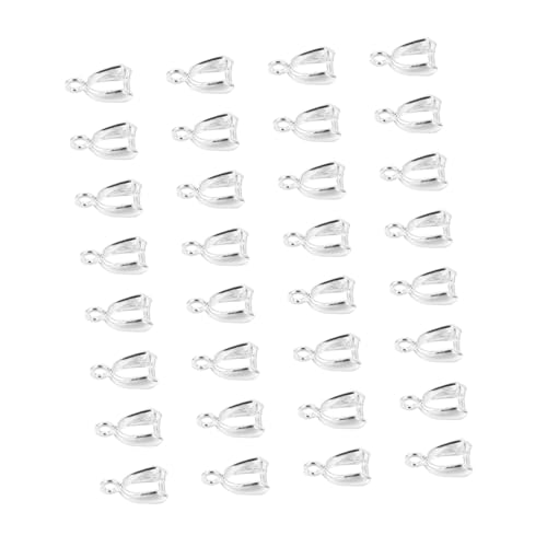 NOLITOY 40 Stück DIY Schmuckverbinder Anhängerclip aus Legierung Silberfarbend für Ohrringe Armbänder Halsketten Basteln und Schmuckherstellung NOLITOY 40 Stück DIY Schmuckverbinder Anhängerclip aus Legierung Silberfarbend für Ohrringe Armbänder Halsketten Basteln und Schmuckherstellung von NOLITOY
