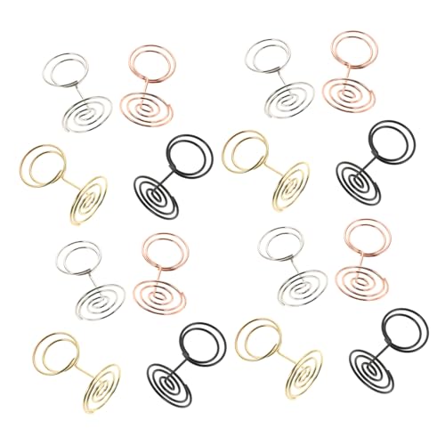 NOLITOY 40 Stück Metallischer Tischkartenhalter Mini Kartenständer mit Stabilem Clip Vielseitig für Hochzeit Party Arbeitsplatz Eleganter Runder Halter für Namensschilder Tischnummern NOLITOY 40 Stück Metallischer Tischkartenhalter Mini Kartenständer mit Stabilem Clip Vielseitig für Hochzeit Party Arbeitsplatz Eleganter Runder Halter für Namensschilder Tischnummern von NOLITOY