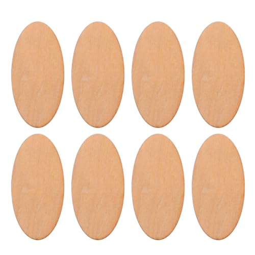 NOLITOY 40 Stück Ovale Holzscheiben Naturbelassene Holzplatten für DIY Bastelarbeiten Glatte Oberfläche Umweltfreundliche Holzzuschnitte für Kreative Holzdekorationen von NOLITOY