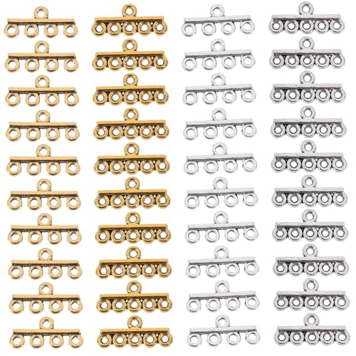 NOLITOY 40 Stück Teiliges Schmuckverschluss DIY Halsketten und Armbandverschlüsse Langlebig Robust in Antik Silber und Gold für Armbänder Selber Machen und Kettenverschluss Zubehör NOLITOY 40 Stück Teiliges Schmuckverschluss DIY Halsketten und Armbandverschlüsse Langlebig Robust in Antik Silber und Gold für Armbänder Selber Machen und Kettenverschluss Zubehör von NOLITOY