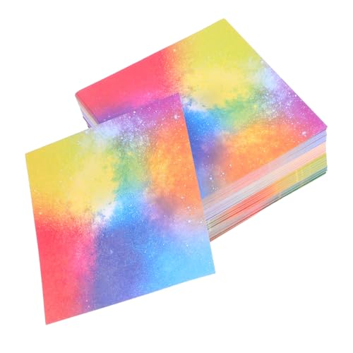 NOLITOY 400 Blatt Buntes Faltpapier Großpackung Glitzernd Mehrfarbig Handgefertigtes Bastelpapier Verschiedene Leuchtend Bunte Origami Papiere Kunstfaltpapier Farbiges Pastell von NOLITOY