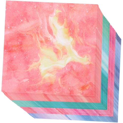 NOLITOY 400 Blatt Quadratisches Origami Papier Doppelseitig Wasserfarben Sternenhimmel Farbverlauf Bastelpapier für DIY Handarbeit Kindergarten Schule NOLITOY 400 Blatt Quadratisches Origami Papier Doppelseitig Wasserfarben Sternenhimmel Farbverlauf Bastelpapier für DIY Handarbeit Kindergarten Schule von NOLITOY
