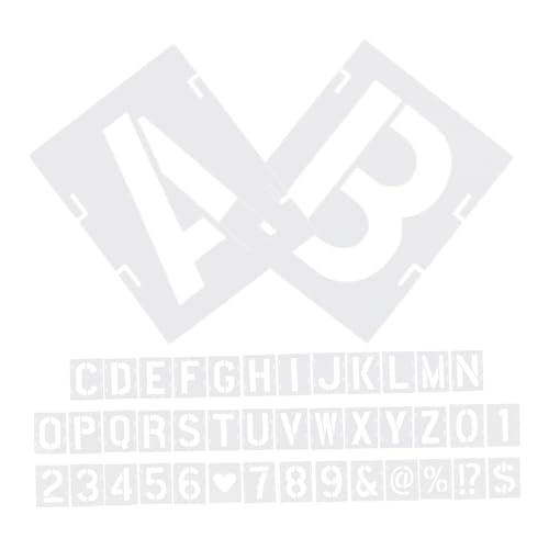 NOLITOY 42 Stück Teiliges Buchstaben und Zahlen Schablonen aus Kunststoff Wiederverwendbar für Malen Holz DIY Bastelprojekte Wandgestaltung und Sprühtechnik NOLITOY 42 Stück Teiliges Buchstaben und Zahlen Schablonen aus Kunststoff Wiederverwendbar für Malen Holz DIY Bastelprojekte Wandgestaltung und Sprühtechnik von NOLITOY