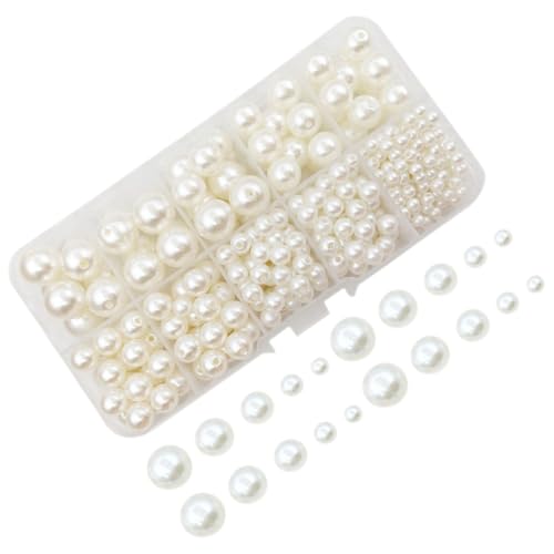 NOLITOY 440 Stück Teiliges Abs Perlen für DIY Schmuckherstellung Langlebige Weiße Perlen zum Auffädeln Geeignet für Armbänder Halsketten Ohrringe für Handwerkliches Basteln NOLITOY 440 Stück Teiliges Abs Perlen für DIY Schmuckherstellung Langlebige Weiße Perlen zum Auffädeln Geeignet für Armbänder Halsketten Ohrringe für Handwerkliches Basteln von NOLITOY