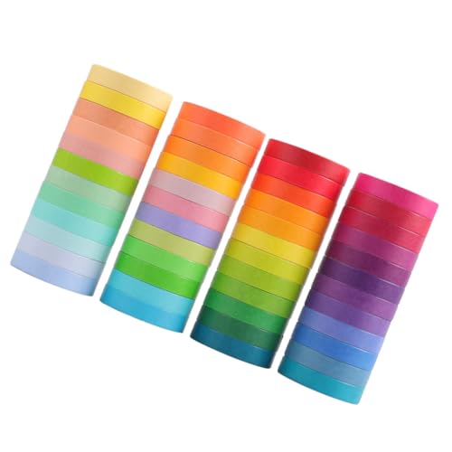 NOLITOY 48 Rollen Bunte Washi Tape Farbige Dekorative Klebebänder für Scrapbooking DIY Tagebuch Geschenkverpackung Basteln Farben Regenbogenfarben NOLITOY 48 Rollen Bunte Washi Tape Farbige Dekorative Klebebänder für Scrapbooking DIY Tagebuch Geschenkverpackung Basteln Farben Regenbogenfarben von NOLITOY
