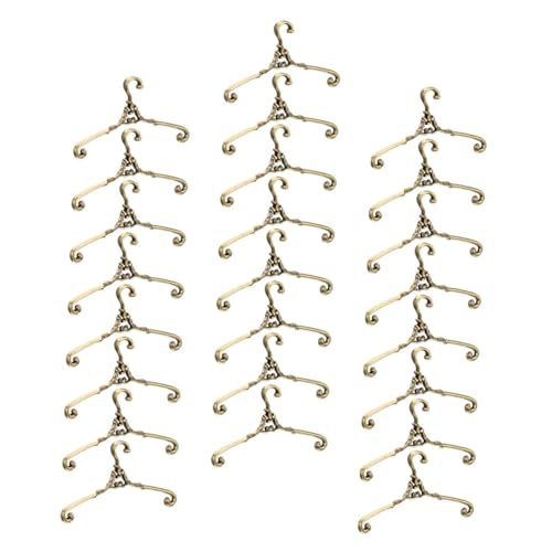 NOLITOY 48 Stück Doll House Metall -Kleidung Rack Puppenkleidung Accessoires kleine Kleiderbügel Puppenkleiderbügel aus Metall Kleiderhalter für Puppen Puppenhauskleidung hängen von NOLITOY